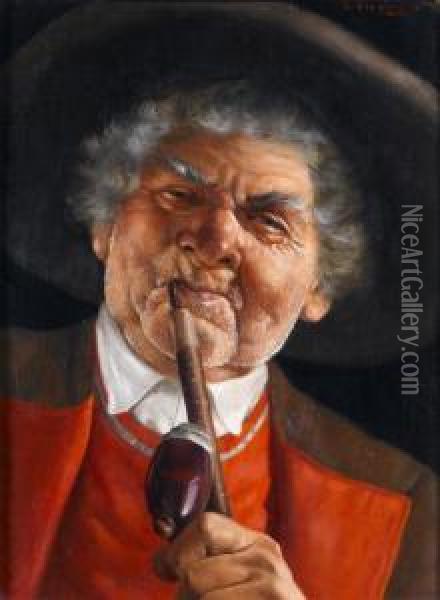 His Favourite Pipe Oil Painting - Erwin Eichinger
