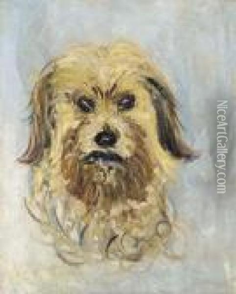 Tete De Chien Griffon, Follette Oil Painting - Claude Oscar Monet