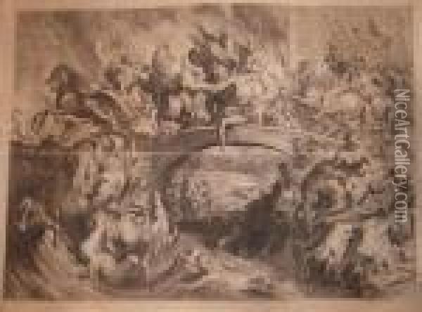 Scene De Bataille Oil Painting - Peter Paul Rubens