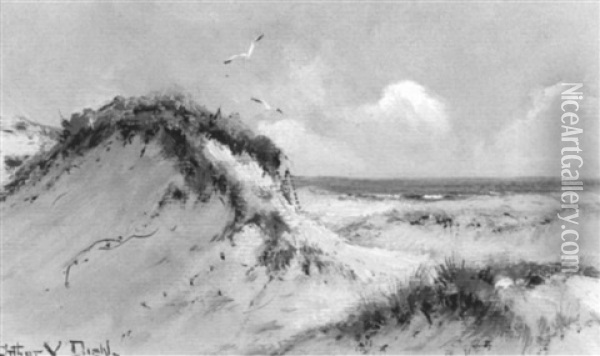 Coastal Dunes Oil Painting - Arthur Vidal Diehl