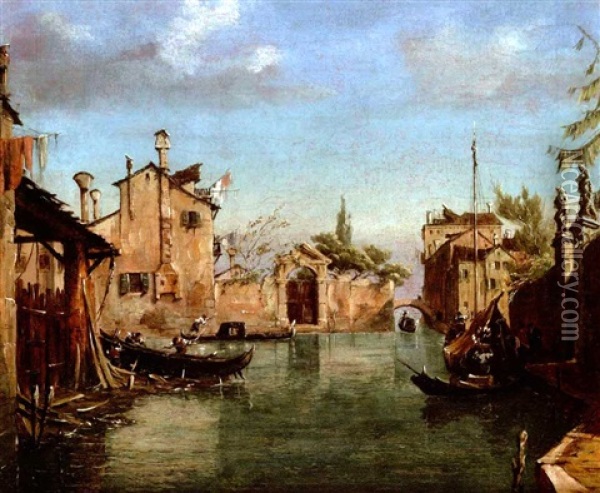 Chantier Naval A Venise Oil Painting - Jacopo di Paolo Marieschi