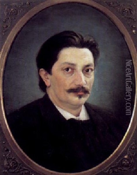 Portrait Des Tiroler Schriftstellers Und Dramatikers Rudolf Jenny Oil Painting - Karl Karger