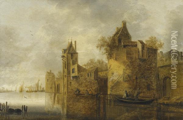 A River Landscape Oil Painting - Pieter de Bloot