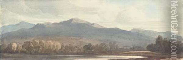 Cader Idris From Near Dolgellau, North Wales Oil Painting - John Varley