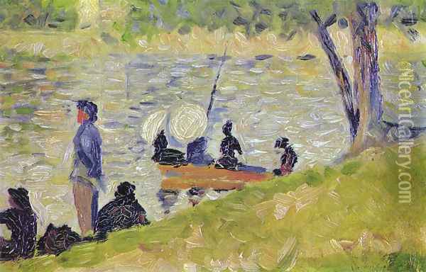Study of La Grande Jatte Oil Painting - Georges Seurat