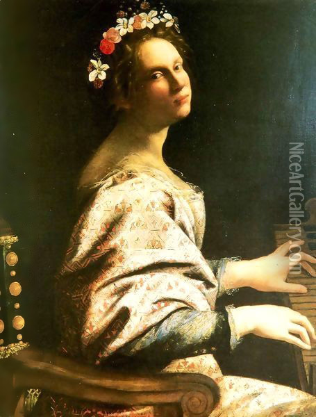 St Cecilia Oil Painting - Gentile Da Fabriano