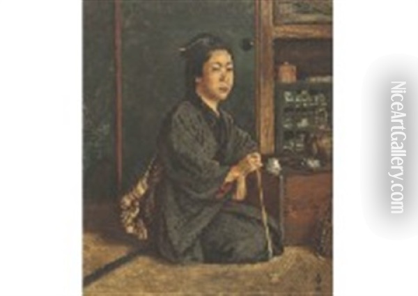 Lady Oil Painting - Yoshimatsu Goseda
