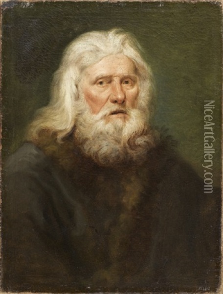 Portrait D'un Paysan Russe Oil Painting - Jean-Baptiste Leprince