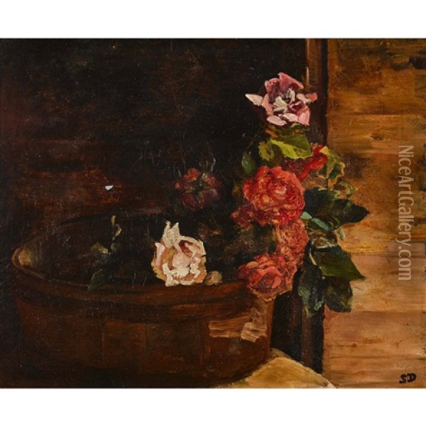 Rosen Oil Painting - Simon Durand