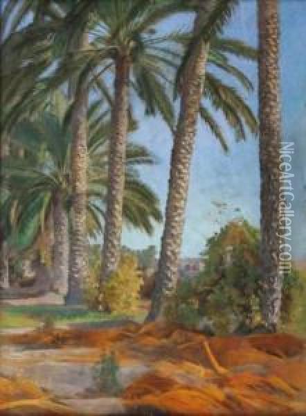 Les Palmiers Oil Painting - Marcel Mangin