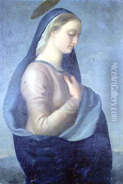 Madonna Oil Painting - Benedetto Cavalucci