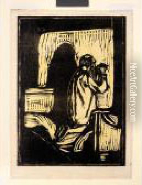 Old Man Praying Oil Painting - Edvard Munch
