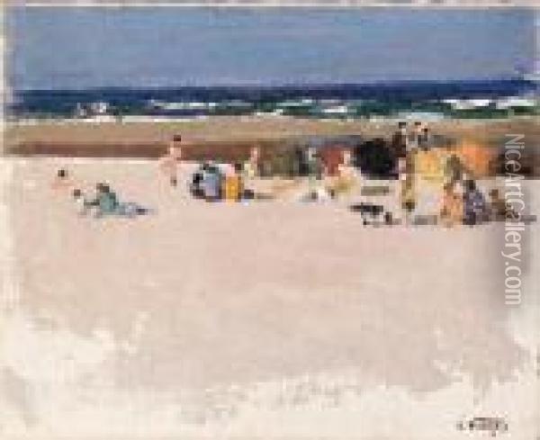 On The Beach Oil Painting - Edward Henry Potthast