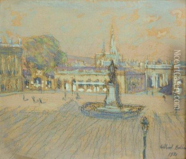 Nancy, Place Stanislas Oil Painting - Gilbert Louis Bellan