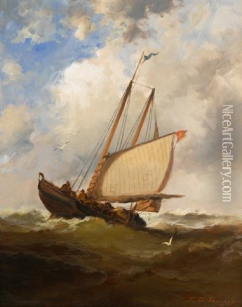 Breezing Up Oil Painting - Franklin Dullin Briscoe