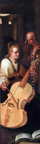 Cellist, 1609 Oil Painting - Roelof van Zyll