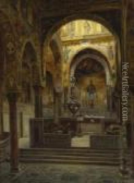 Palermo - Inneres Der Capella
 Palatina. Oil Painting - Heinrich Hermanns