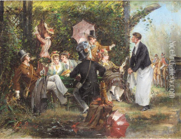 Lunch In The Country Oil Painting - Gabriel Boutet