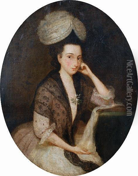 Portrait Of An Elegant Lady Oil Painting - John Downman