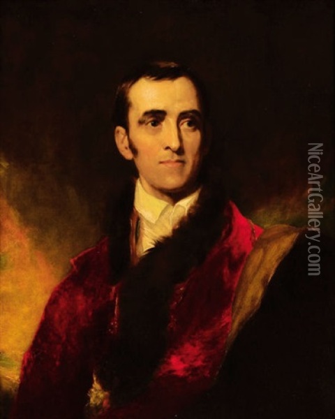 Portrait Of Richard Hart Davis, M.p. Oil Painting - Thomas Lawrence