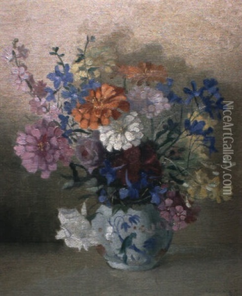 Little Flower Piece Oil Painting - Elioth Gruner