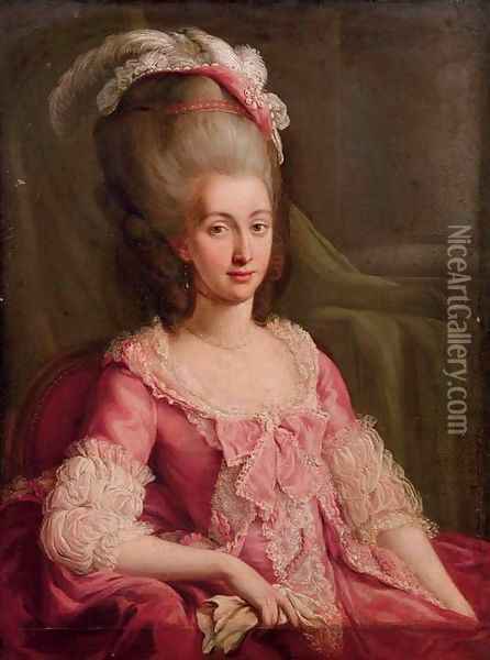 Portrait of the Comtesse d'Artois Oil Painting - French School