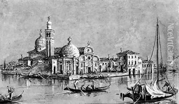 A view of the cemetery of San Michele, Venice Oil Painting - Giacomo Guardi