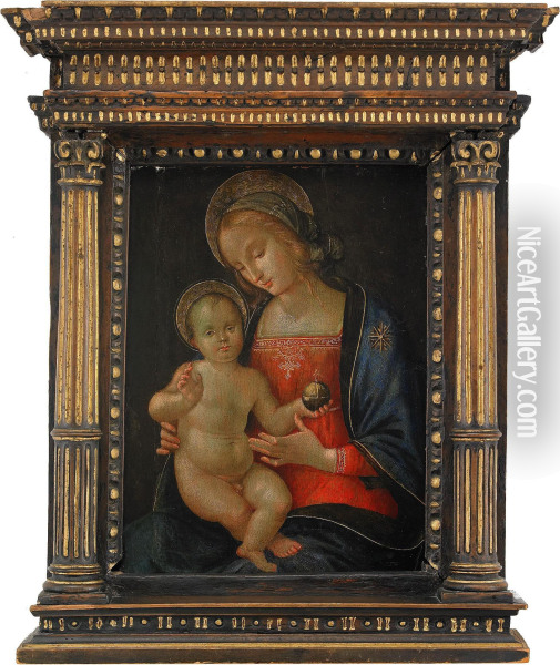 Madonnan Och Barnet Oil Painting - Antonio Pastura Del Massaro Da Viterbo