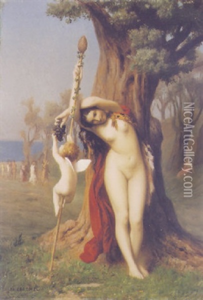 Venus Et Amour Oil Painting - Jean-Leon Gerome