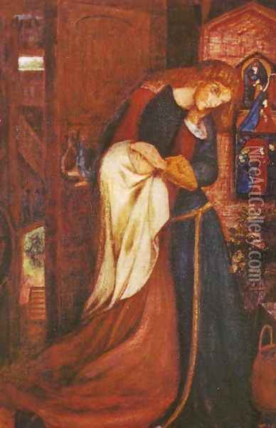 Lady Clare Oil Painting - Elizabeth Eleanor Siddal