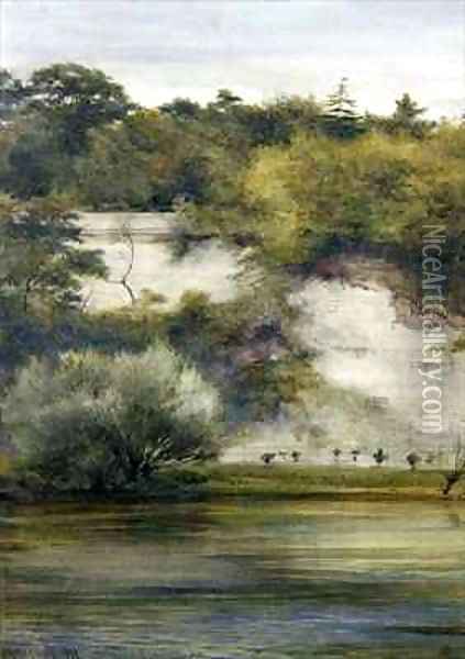 By the Riverside Oil Painting - Edward Henry Fahey