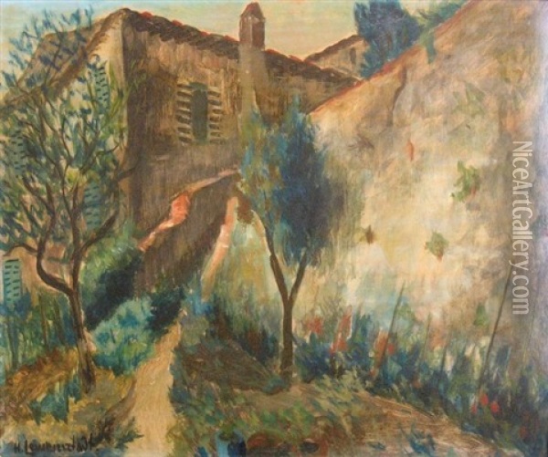 Ruelle Provencale Oil Painting - Henryk Lewensztadt