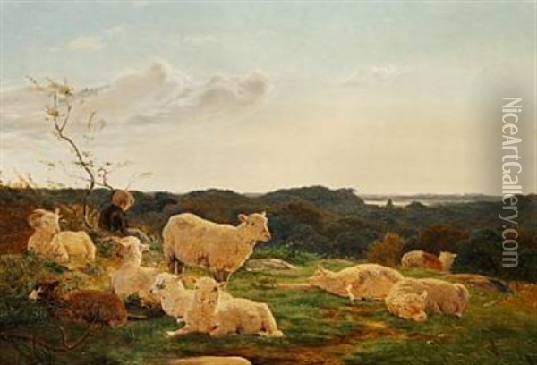 The Shepherd Boy Oil Painting - Carlo Edoardo Dalgas