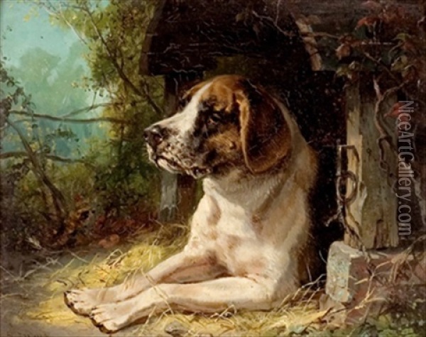 Der Treue Wachhund Oil Painting - Klara von Wille