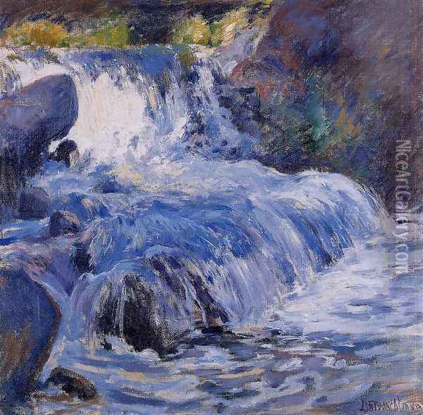The Waterfall Oil Painting - John Henry Twachtman
