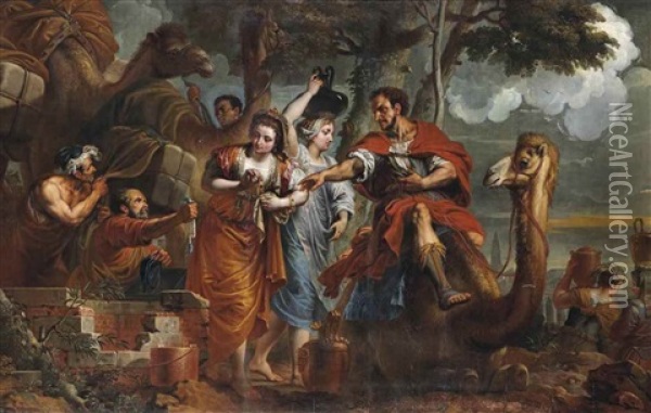 Jacob And His Family On The Way To Canaan Oil Painting - Jan Erasmus Quellinus