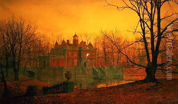 The Haunted House Oil Painting - John Atkinson Grimshaw