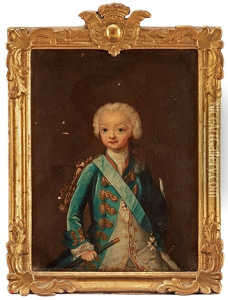 Kronprins Gustaf Iii (1746-1792) (the Crown Prince Gustaf) Oil Painting - Ulrika (Ulla Fredrica) Pasch
