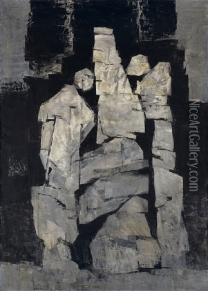 Sedy Menhir Oil Painting - Vaclav Pokorny