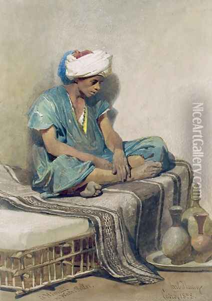 A Himali or water seller Oil Painting - Carl Haag