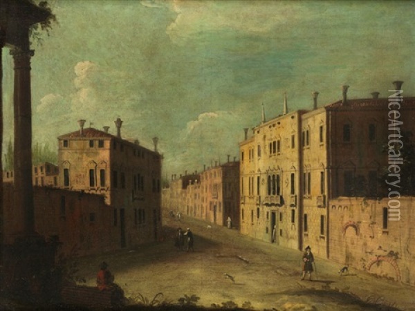 Venezianische Strasenansicht Oil Painting -  Master of the Langmatt Foundation Views