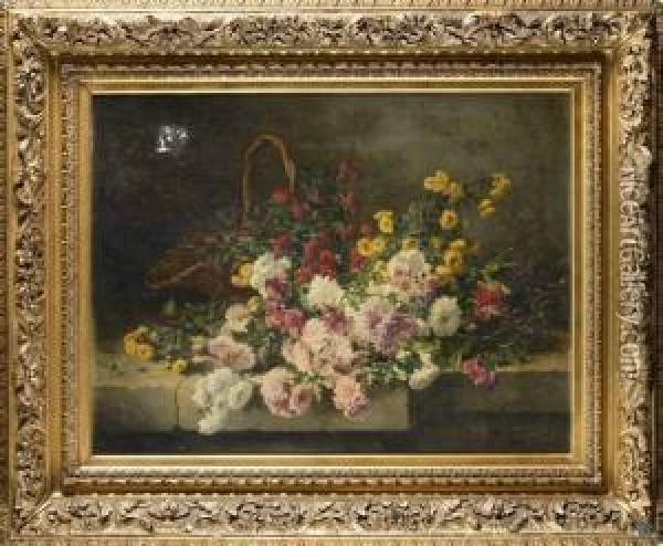 Bouquet De Fleurs Et De Fruits Oil Painting - Eugene Claude