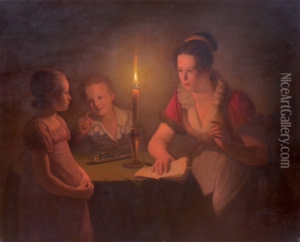 The Admonition Oil Painting - Machiel Versteegh