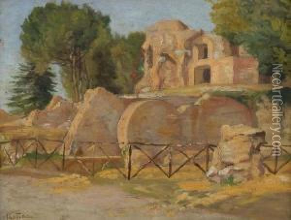 Veduta Del Foro Romano Oil Painting - Giuseppe Pastina