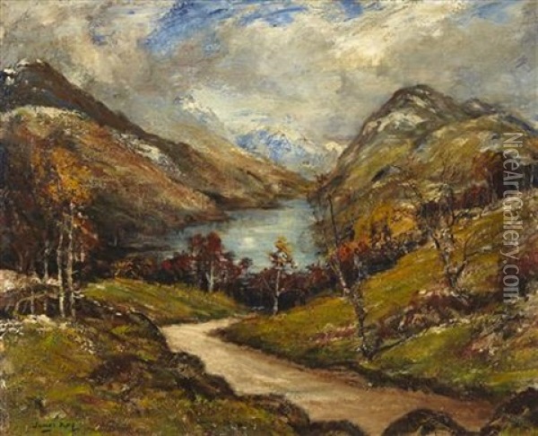 The Arrochar Alps From Finnart Brae Oil Painting - James Kay