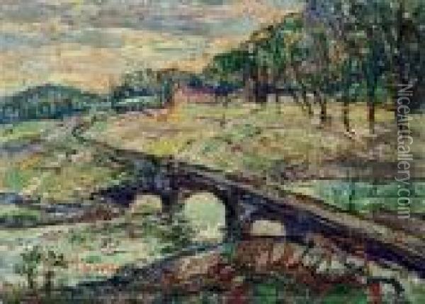 The Bridge Oil Painting - Ernest Lawson