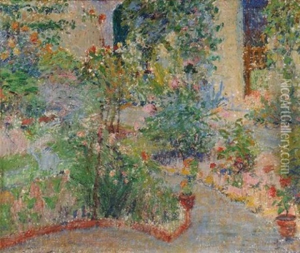 Jardin En Ete Oil Painting - Francis Morton-Johnson