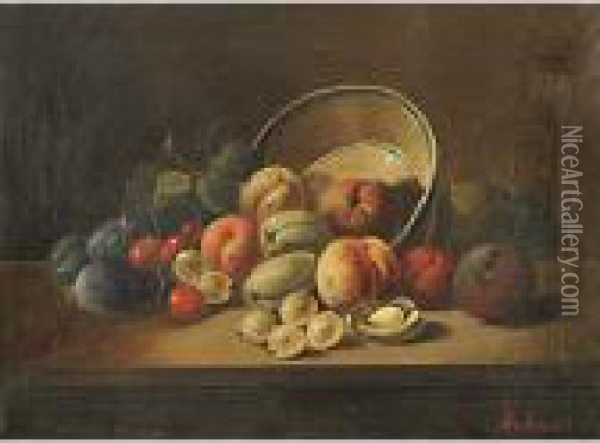 Frutta Sul Tavolo Oil Painting - Francesco Malacrea
