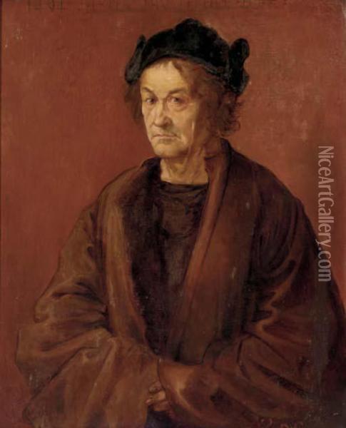 Portrait Of The Artist's Father Oil Painting - Albrecht Durer