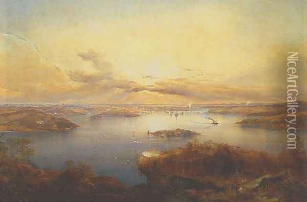 Sydney from Vaucluse Oil Painting - Conrad Martens